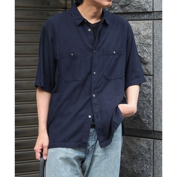シャツ 半袖 「ATON/エイトン」COTTON SILK VIERA LOOSE FIT HALF...