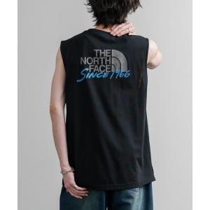 ノースフェイス タンクトップ THE NORTH FACE M’S BASK SLEEVELESS 接触冷感バックグラフィックプリントノースリーブ