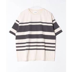 tシャツ 度詰め天竺ランダムボーダークルー メンズ