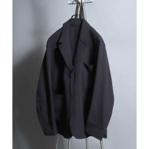 ジャケット テーラードジャケット Poly Seersucker Tailored Jacket / 「セットアップ対応」シアサッカー オーバーサイズ 3ボタンジャケット メンズ サマ…