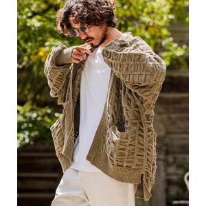 カーディガン mcg3835-Flexiguard Chenille Knit Cardigan ニットカーディガン(A71226cmb) メンズ