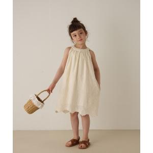 ワンピース エンブロイダリーホルターネックワンピース キッズ 子供服 女の子
