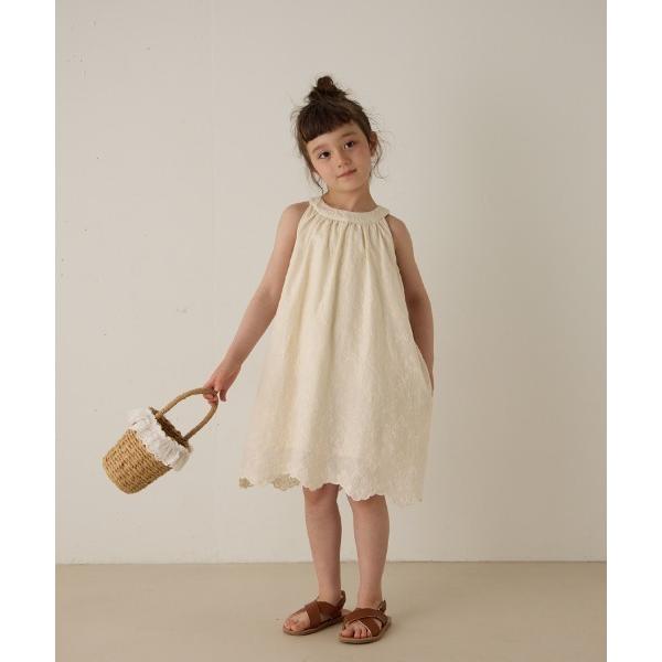 ワンピース エンブロイダリーホルターネックワンピース キッズ 子供服 女の子