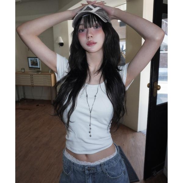 tシャツ 半袖 「MADE」 MOMU BASIC Uネック半袖Tシャツ レディース