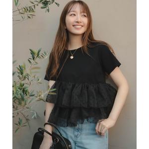 tシャツ 半袖 「追加生産予約」カットドビーティアードカットソー レディース