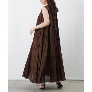 ワンピース LC/LLL 綿ローンノースリティアードワンピース