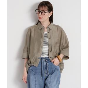ブラウス シャツ 「新色追加」「夏を纏う、ふんわりバルーンシルエット」シアードルマンスリーブドロストタックシャツ レディース