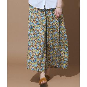 パンツ リバティプリントギャザーパンツ レディース