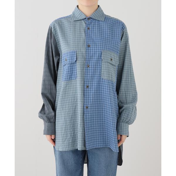 ブラウス シャツ Nigel Cabourn グランパシャツクレイジーパターンドビー レディース