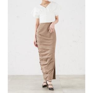 「qumerry.」 ロングスカート MEDIUM モカ レディース