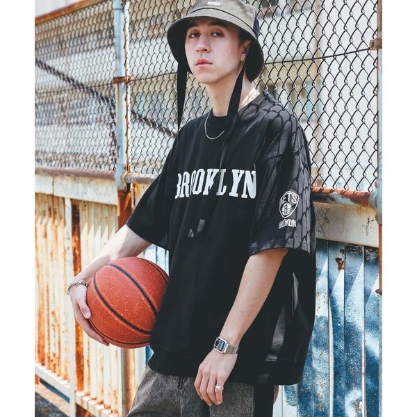 「NBA」 半袖Tシャツ MEDIUM ブラック メンズ