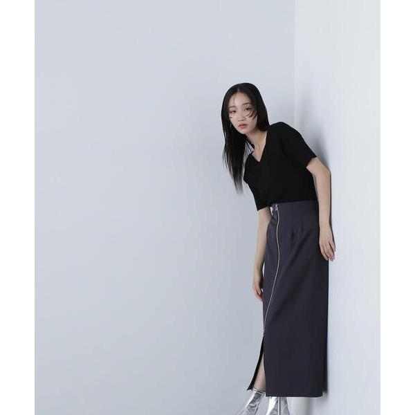 「NATURAL BEAUTY BASIC」 タイトスカート SMALL グレー レディース