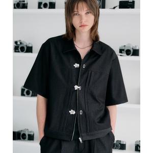 シャツ 半袖 DENIM-LIKE TOGGLE...の商品画像