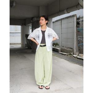 スラックス パンツ 「CITEN」エアリーバレルパンツ ―吸水速乾・防シワ― レディース