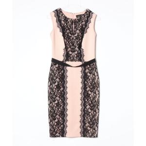「Tadashi Shoji  」 レースノースリーブワンピース 4 ピンク レディース