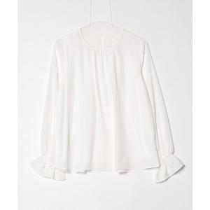 「GLOBAL WORK」 長袖ブラウス L ホワイト レディース