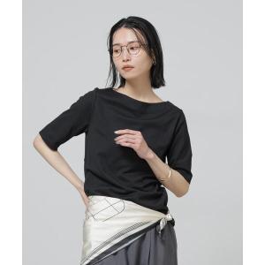 「NANO universe」 半袖Tシャツ L ブラック レディース