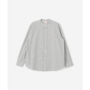 「DANTON」 長袖ブラウス 36 グリーン レディース