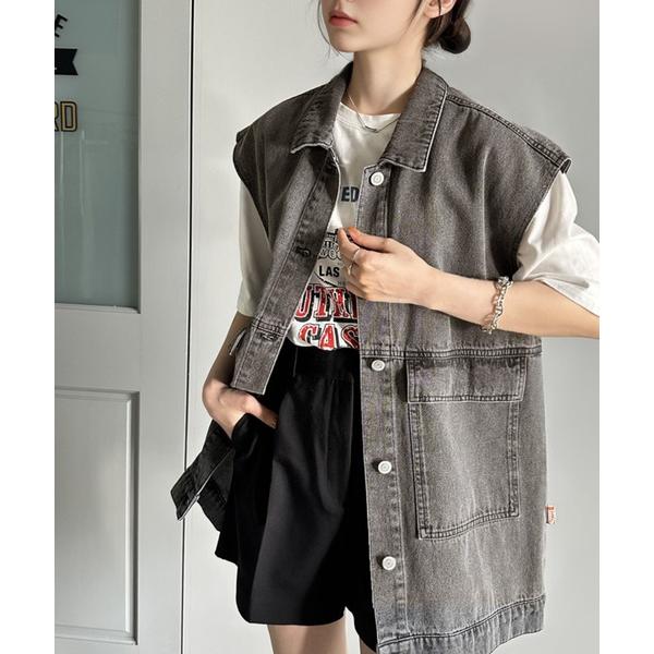 「Java」 デニムジャケット LARGE ブラック レディース
