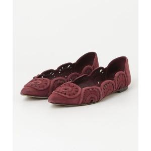 「TORY BURCH」 フラットパンプス 36 レッド レディース