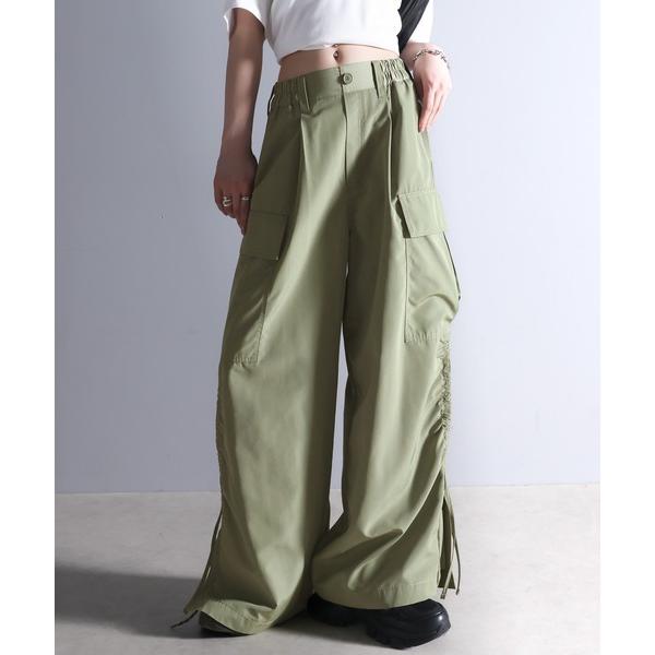 「Java」 カーゴパンツ LARGE グリーン レディース