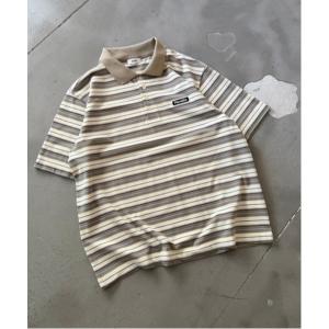 ポロシャツ ONEPOINT RETRO MULTI BORDER POLO／ワンポイントレトロマルチボーダーポロ メンズ レディース
