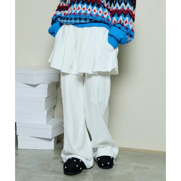 「MAISON SPECIAL」 スウェットパンツ 38 ホワイト レディース