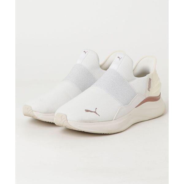 「PUMA」 スリッポン 25cm ホワイト レディース