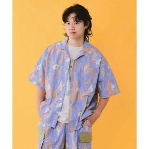 ブラウス シャツ 362113：Parityキャラ トロピカルリーフ柄シャツ レディース メンズ