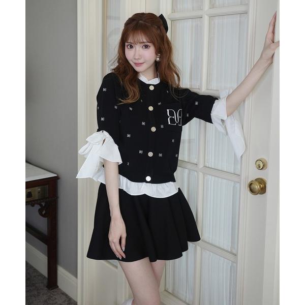 カーディガン PAPILLON EMBROIDERY ATTACHED CARDIGAN レディース