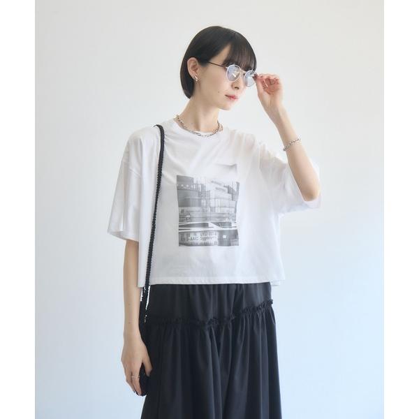 tシャツ 半袖 Dignite Collier  フォトプリントTシャツ レディース