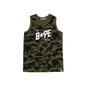 A BATHING APE（アベイシングエイプ） タンクトップ GLITCH WOODLAND