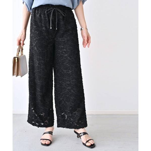 パンツ いつもの服がぐっと華やぐ ジャガードパンツ レディース