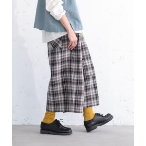 ワイドパンツ パンツ チェックなパンツippo レディース
