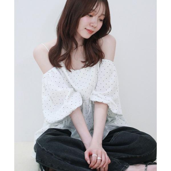 キャミソール ペプラムオフショルダートップス　オフショル 夏 ピンク ブラック 大人カジュアル シン...