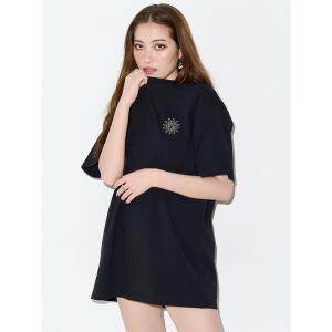 tシャツ 半袖 ラインストーングラフィック BIG Tシャツ レディース