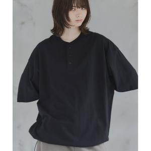 tシャツ ヘンリーネック ドローコード Tシャツ カットソー ユニセックス メンズ レディース