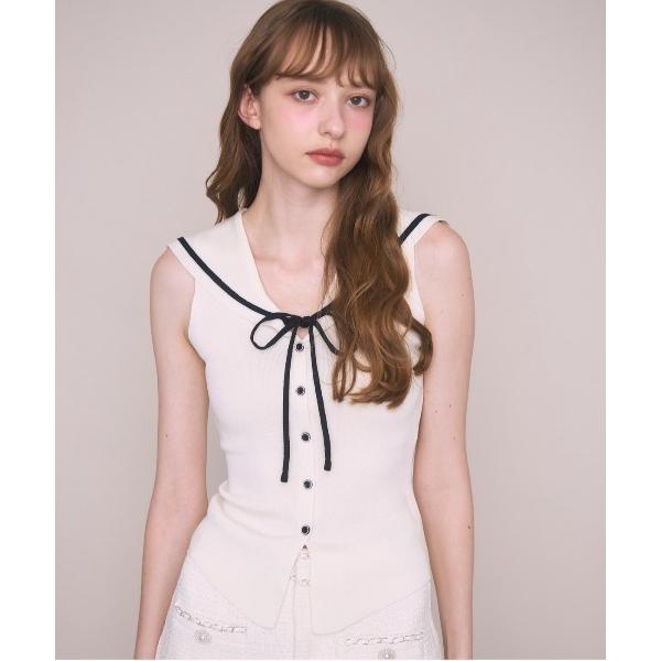 tシャツ ノースリセーラーカラーTee レディース