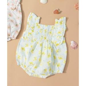 ベビー服 ロンパース 「おそろい」花柄カバーオール