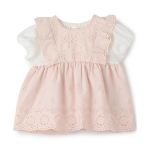 tシャツ ショルダーフリル半袖チュニック キッズ 子供服 女の子