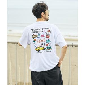 tシャツ Coleman/コールマン 別注 Trekking Goods バックプリント スピンドルTシャツ メンズ レディース