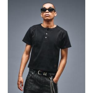 ヘンリーネック tシャツ Slim Fit Henry neck Rib T-shirt/スリムフィットヘンリーネックリブTシャツ メンズ