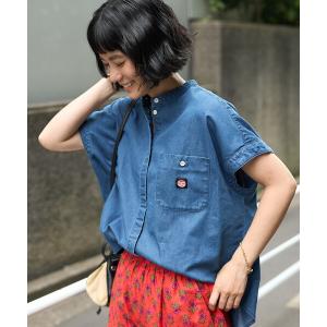 ブラウス シャツ 夏 RED KAP/レッドキャップ リヨセルデニム フレンチスリーブシャツ/デニムシャツ レディース