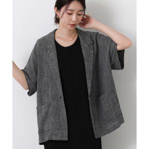 ジャケット テーラードジャケット カラミテーラー５分袖 レディース