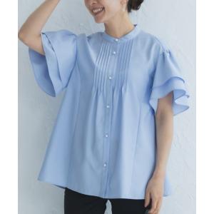 ブラウス シャツ 半袖 「SONO/ソーノ」フローラルスリーブブラウス レディース