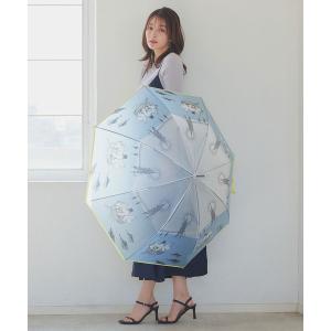 傘 MOOMIN ムーミン ジャンプ傘 半透明 雨傘 マルチ柄 レディース メンズ