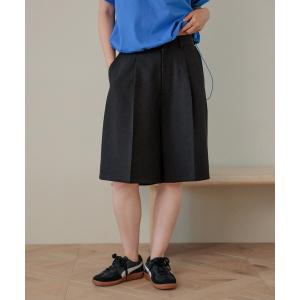 ハーフパンツ パンツ 「daily CLIP」クレープデシンショーツ レディース
