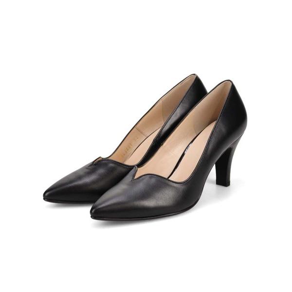 パンプス 「MODELLO」美脚Vカットパンプス 7.5cmヒール/フォーマル・通勤・セレモニー対応...