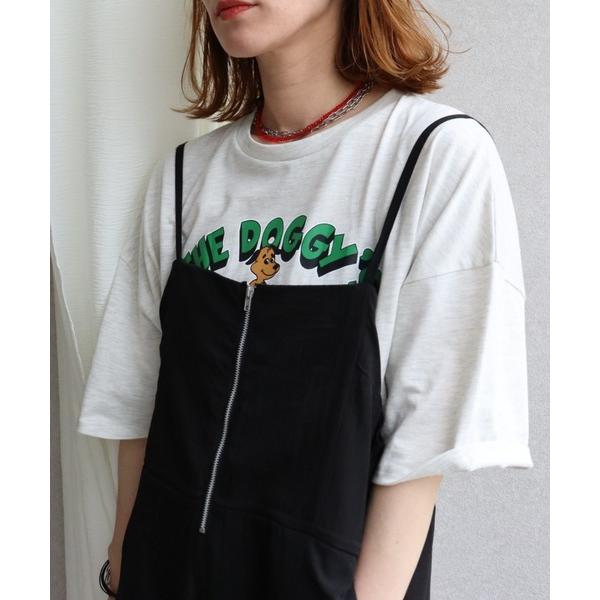 tシャツ 半袖 DOGプリントTee レディース
