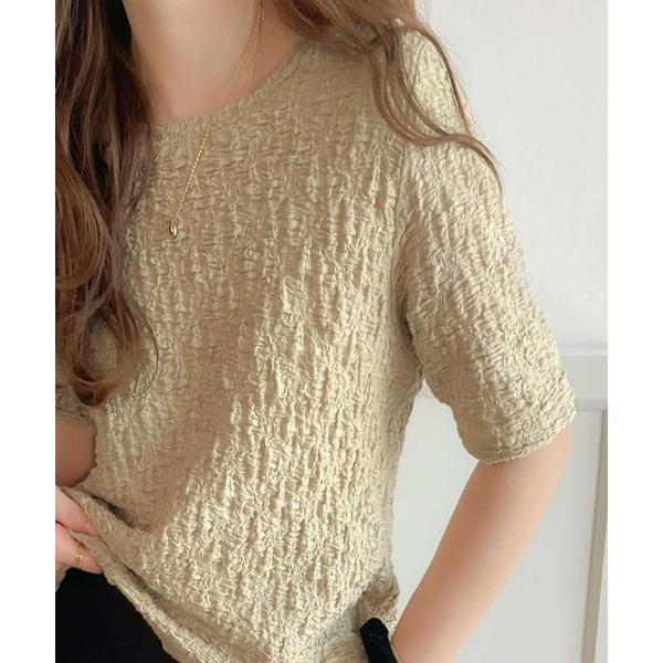「Java」 半袖ブラウス X-LARGE ベージュ レディース